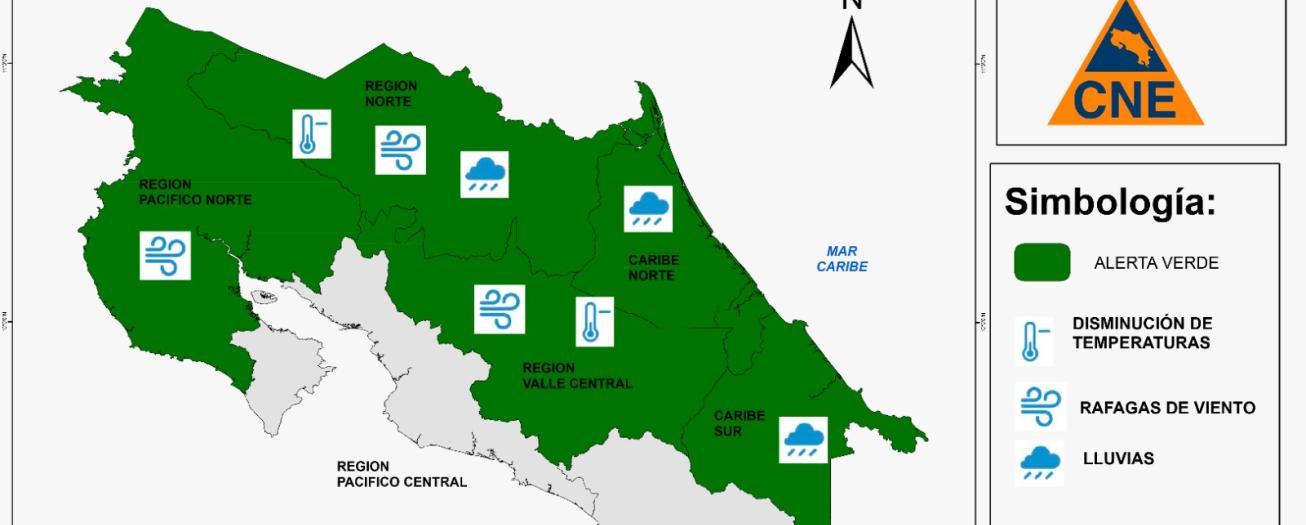 CNE eleva alertas por Empuje Frío