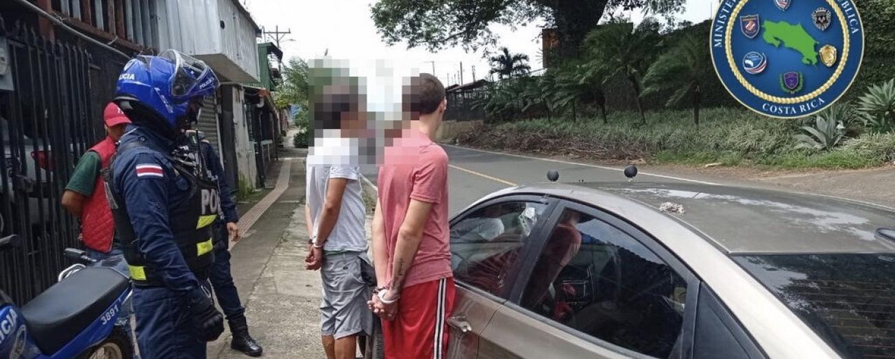 Fuerza Pública detiene a tres sospechosos de cometer asalto con machete en Alajuela