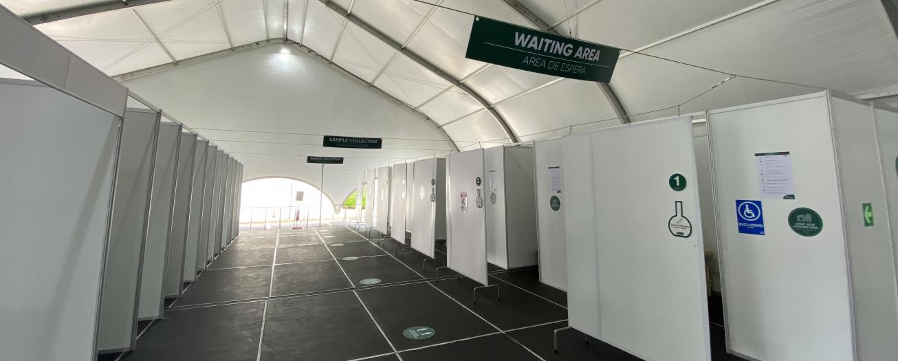 9.600 pruebas de covid-19 durante el primer mes de operación del laboratorio de pruebas rápidas