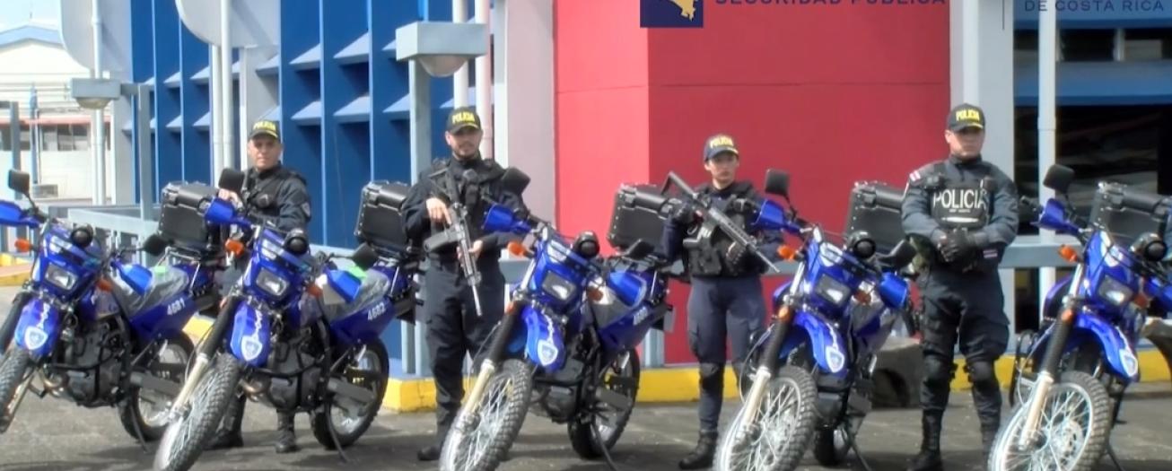 Embajada de Estados Unidos dona motocicletas a la Fuerza Pública 