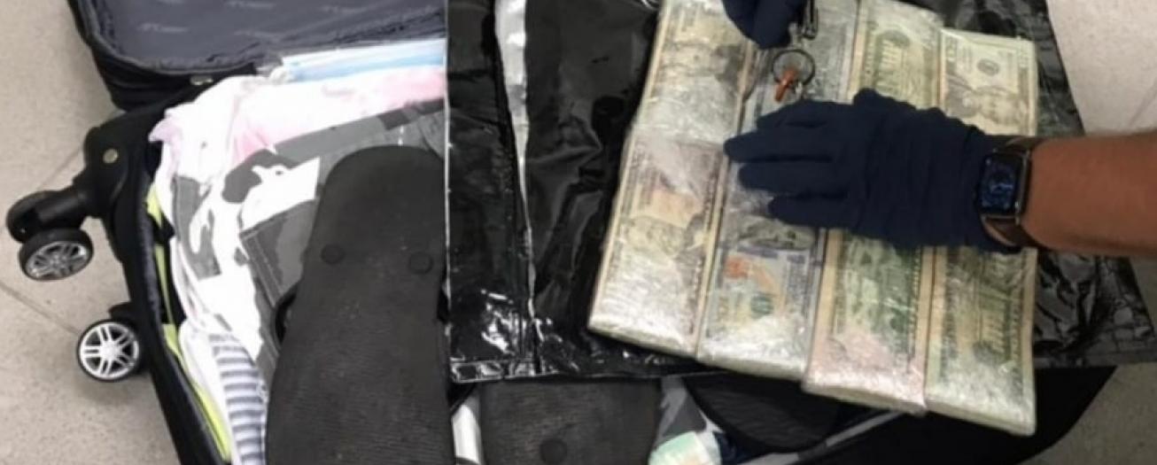 PCD captura a costarricense ingresando al país con dinero oculto en dos maletas