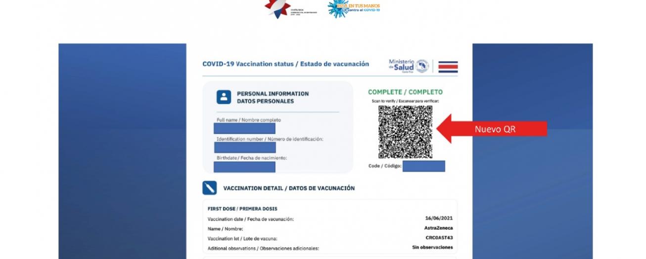 Código QR de certificado de vacunación COVID-19 se fortalece en seguridad  
