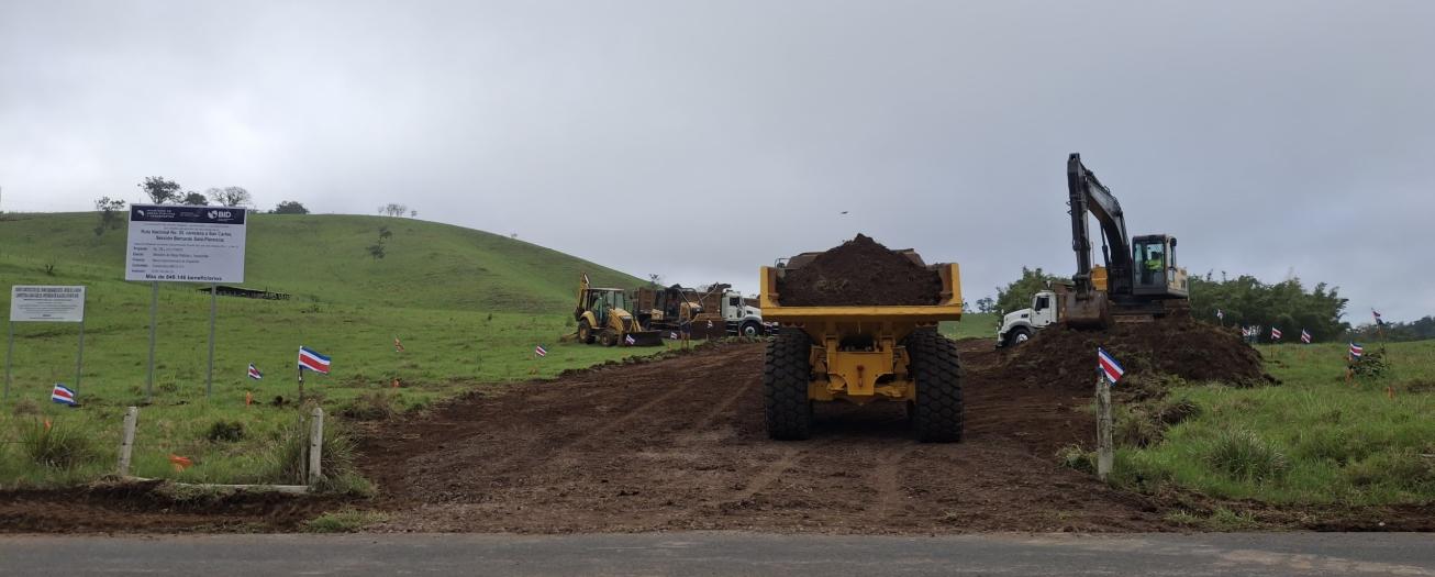 Gobierno arranca obras en carretera San Ramón hacia San Carlos 